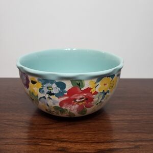 Pioneer Woman Sweet Romance Blossoms Bowl 6.5” Floral Blue Ruffled Cereal Bowl